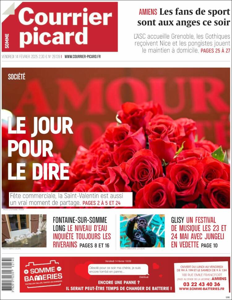 Portada de Courrier Picard (Francia)