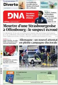 Portada de Les Dernières Nouvelles d'Alsace (Francia)