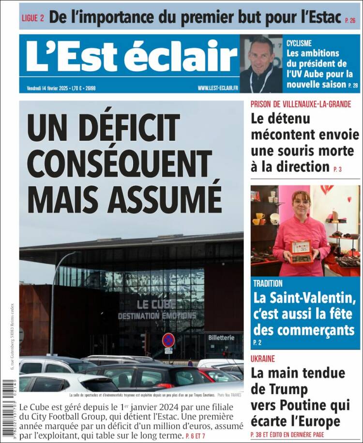 Portada de L'Est Eclair (France)