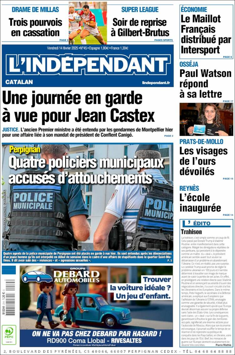 Portada de Le Indépendant (France)