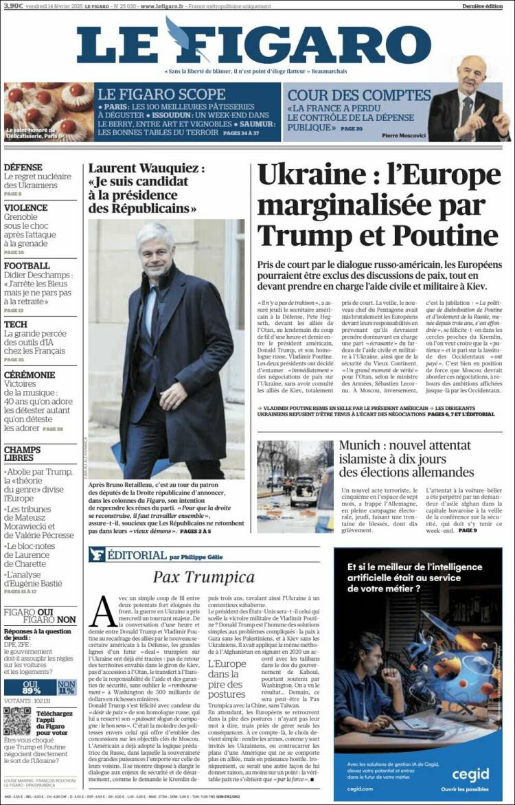 Portada de Le Figaro (France)