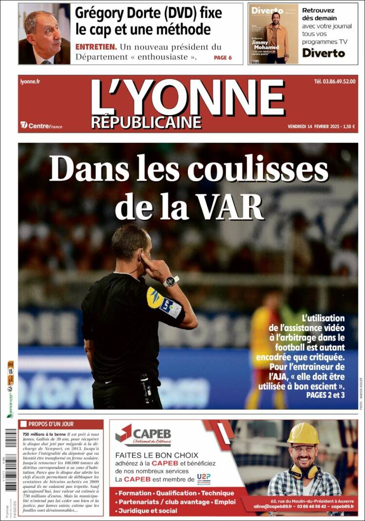 Portada de L'Yonne-Républicaine (France)