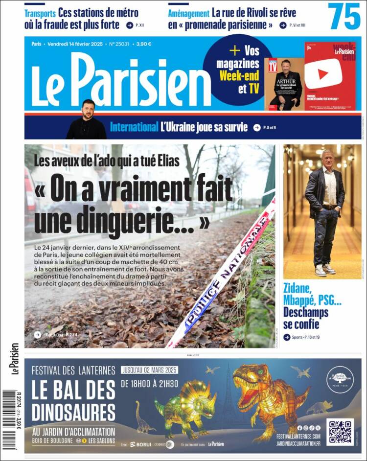 Portada de Le Parisien (France)