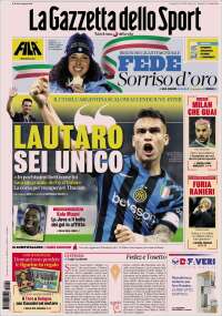 Portada de La Gazzetta dello Sport (Italie)