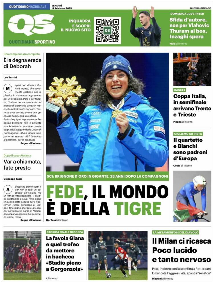 Portada de Quotidiano Sportivo (Italie)