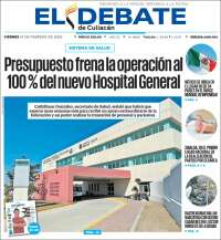 Portada de El Debate de Culiacán (Mexique)