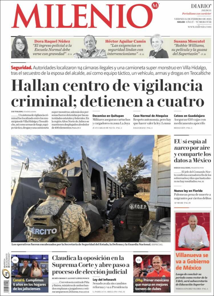 Portada de Milenio - Jalisco (Mexico)