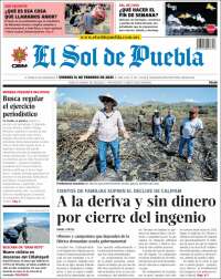 Portada de El Sol de Puebla (Mexique)