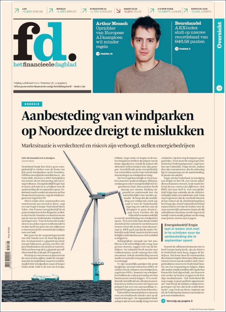 Portada de Het Financieele Dagblad (Netherlands)