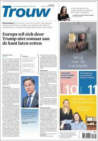 Portada de Trouw (Países Bajos)