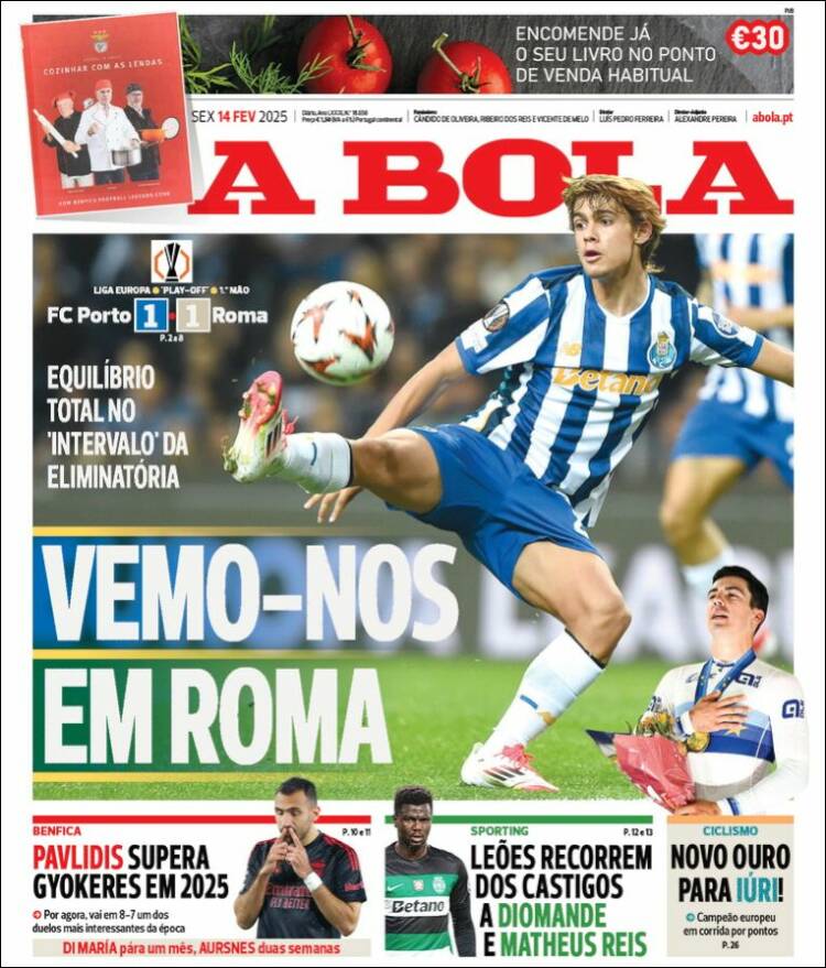 Portada de A Bola (Portugal)