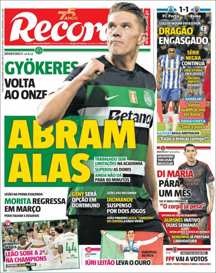 Portada de Record (Portugal)