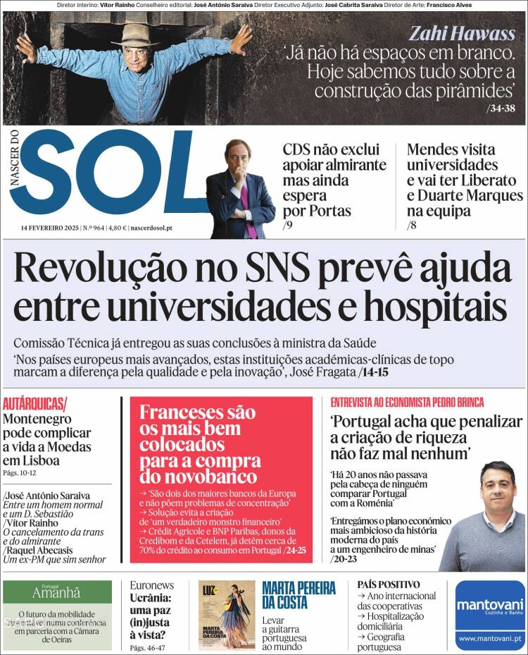 Portada de Jornal Sol (Portugal)