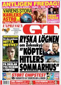 Portada de Göteborgstidningen (Suecia)