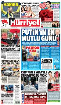 Portada de Hürriyet (Turquie)