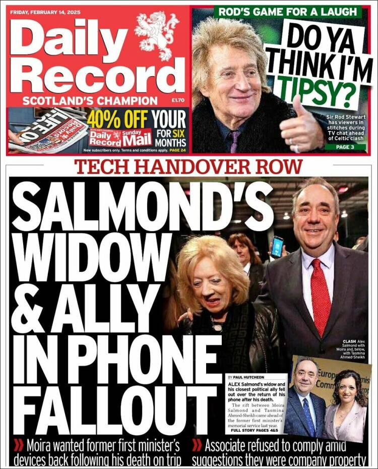 Portada de Daily Record (United Kingdom)