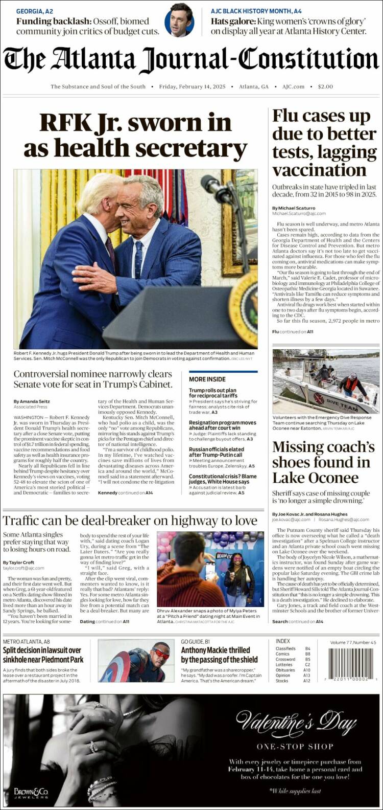 Portada de The Atlanta Journal-Constitution (États-Unis)