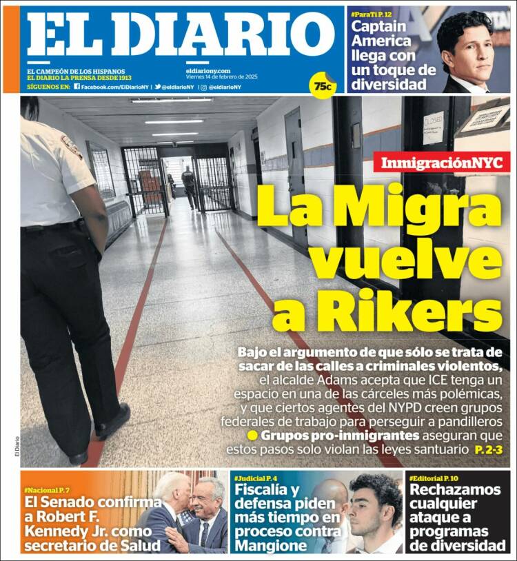 Portada de El Diario NY (USA)