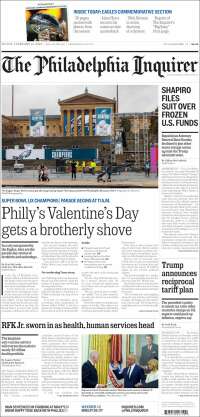 Portada de Philadelphia Inquirer (USA)