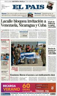 Portada de El País (Uruguay)