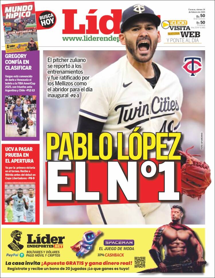 Portada de Lider en deportes (Venezuela)