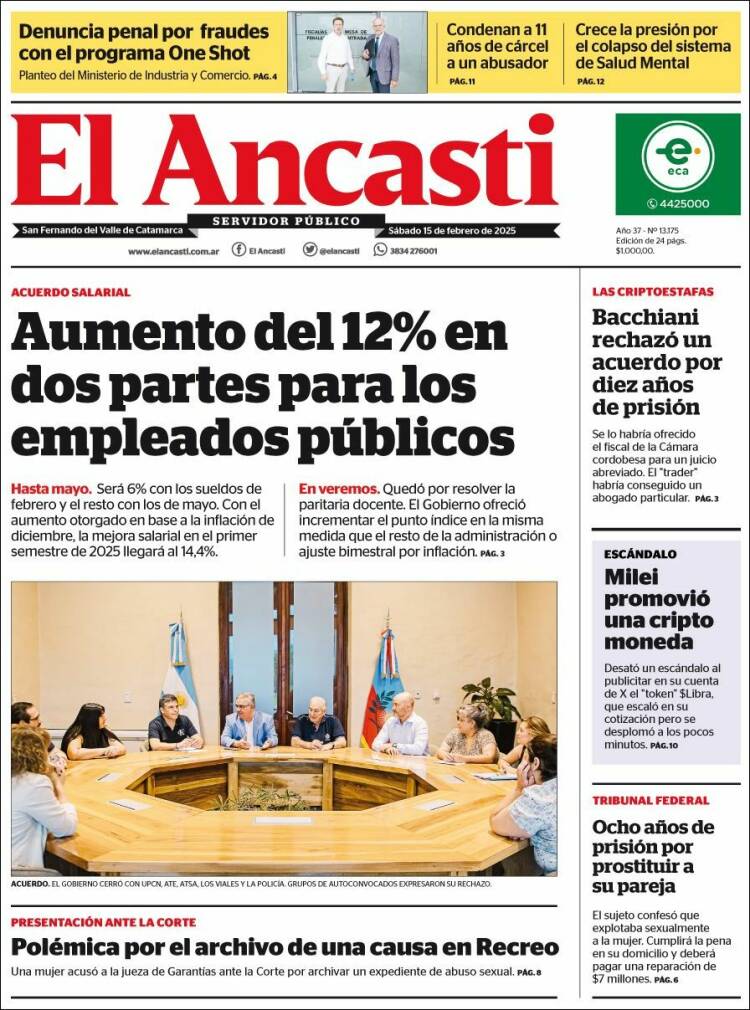 Portada de El Ancasti (Argentina)