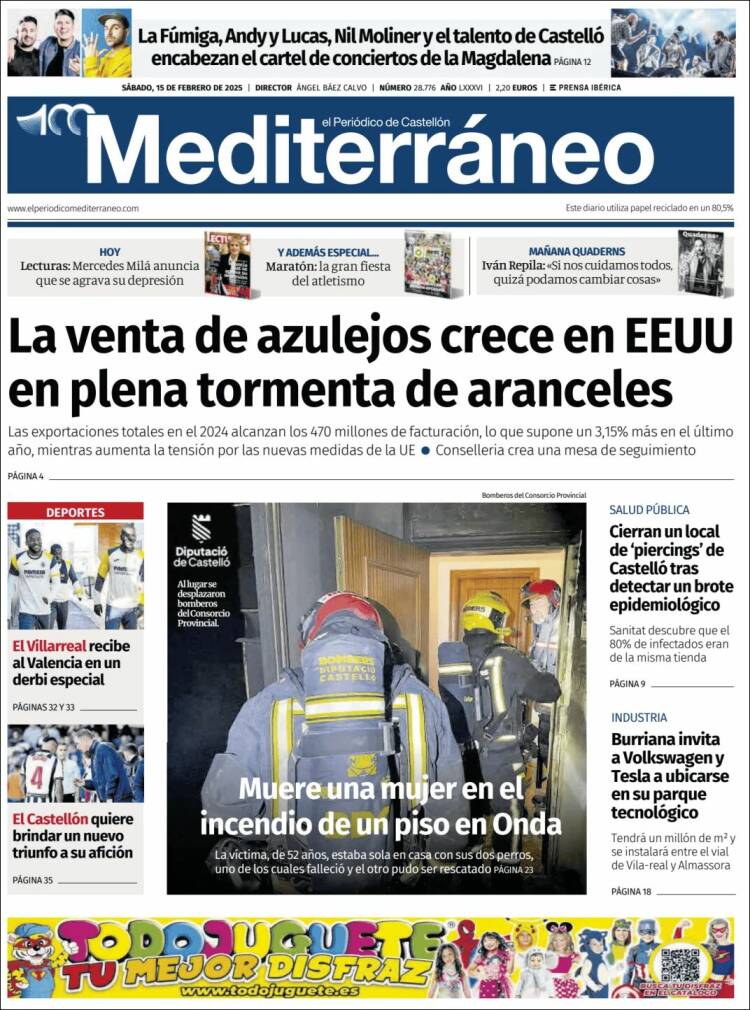 Portada de El Periódico Mediterraneo (España)