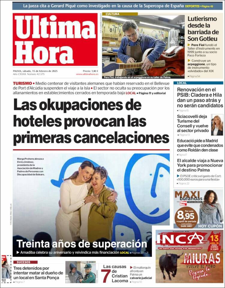 Portada de Última Hora (España)