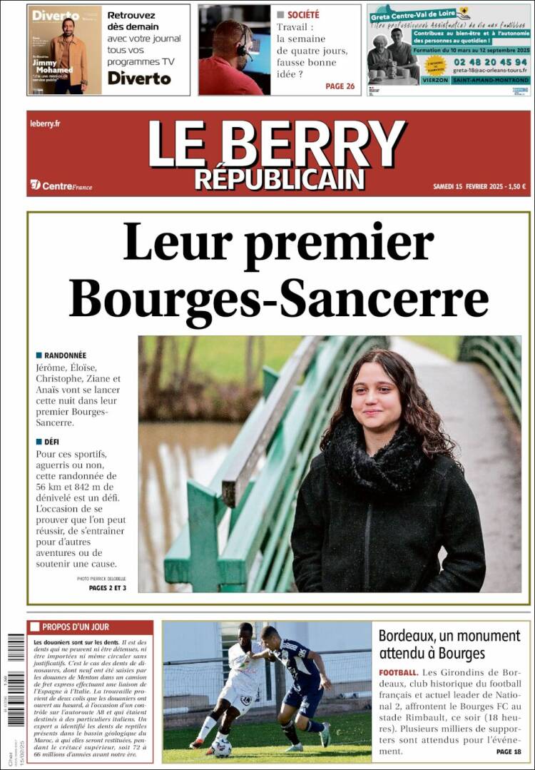 Portada de Berry Republicain (Francia)