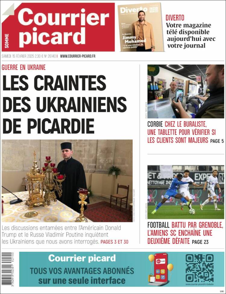 Portada de Courrier Picard (Francia)