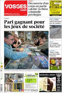 Portada de Vosges Matin (Francia)