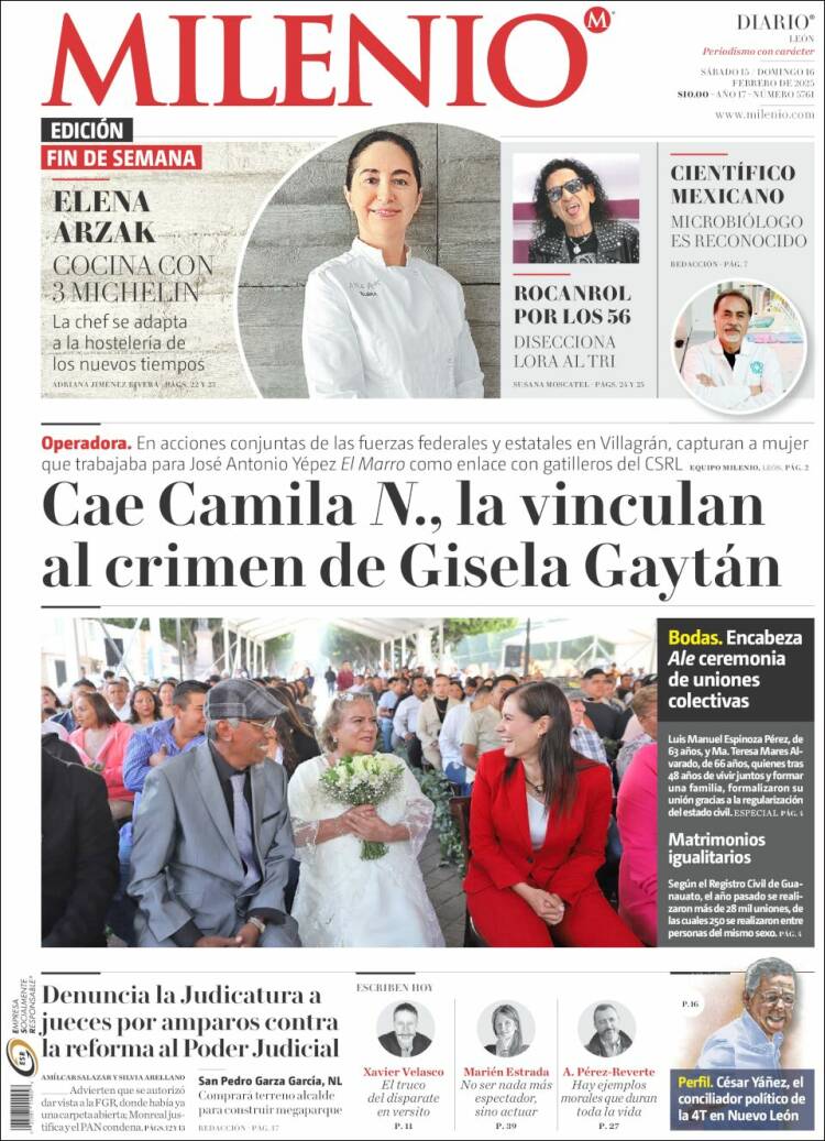 Portada de Milenio de León (M&eacute;xico)