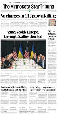 Portada de Star Tribune (USA)