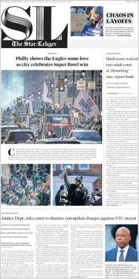 Portada de Star-Ledger (USA)