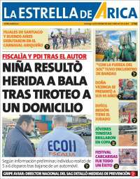 Portada de La Estrella de Arica (Chile)