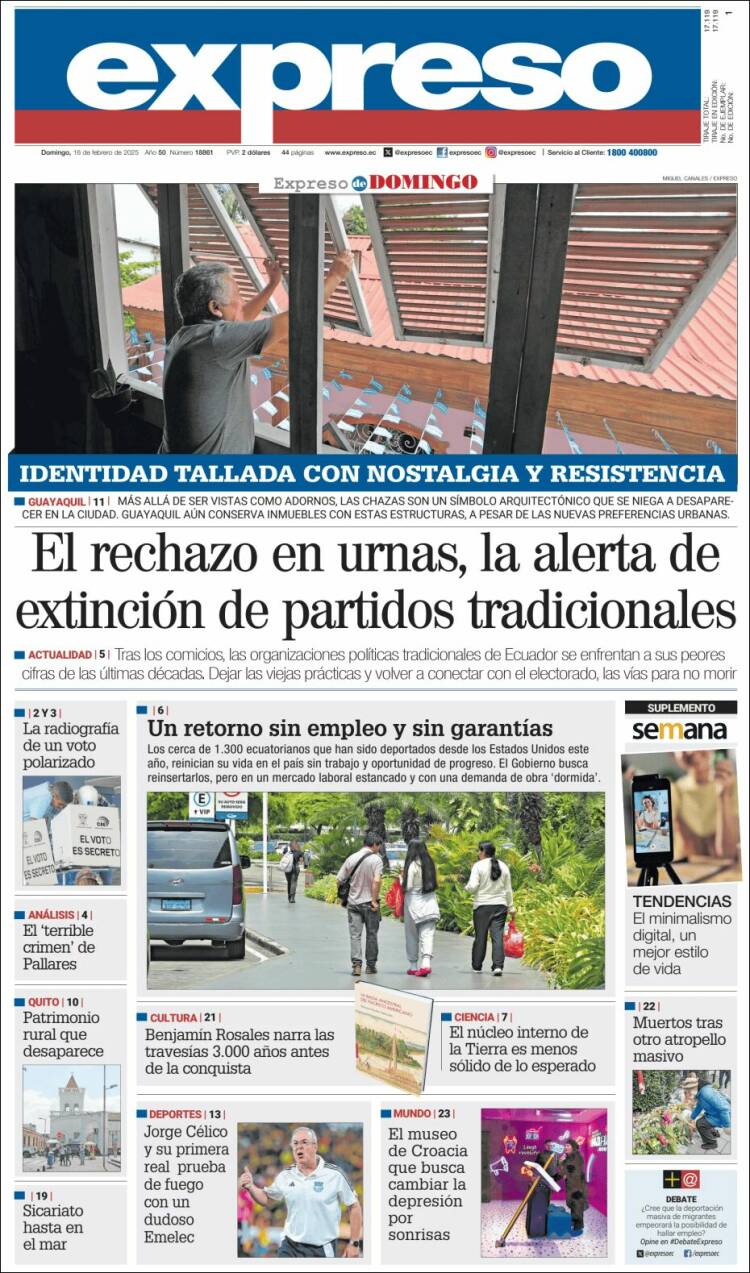 Portada de Expreso (Ecuador)