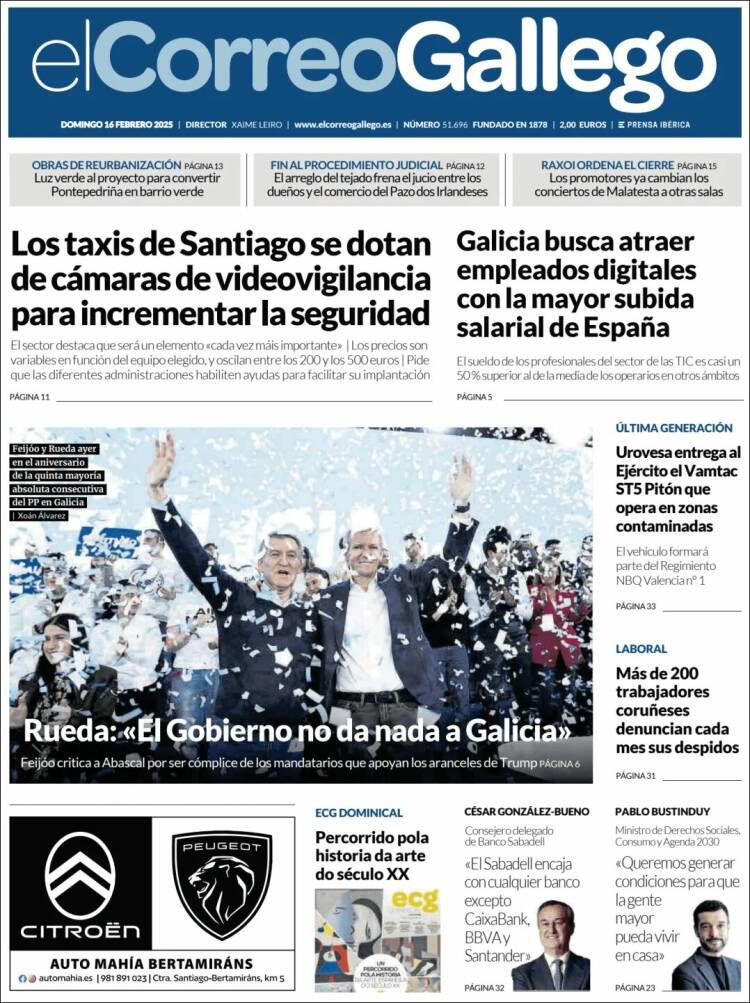 Portada de El Correo Gallego (Spain)