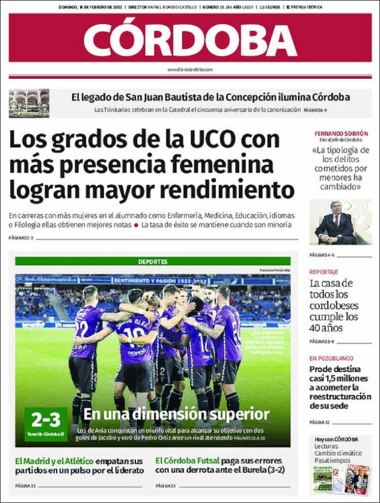 Portada de Diario de Córdoba (España)