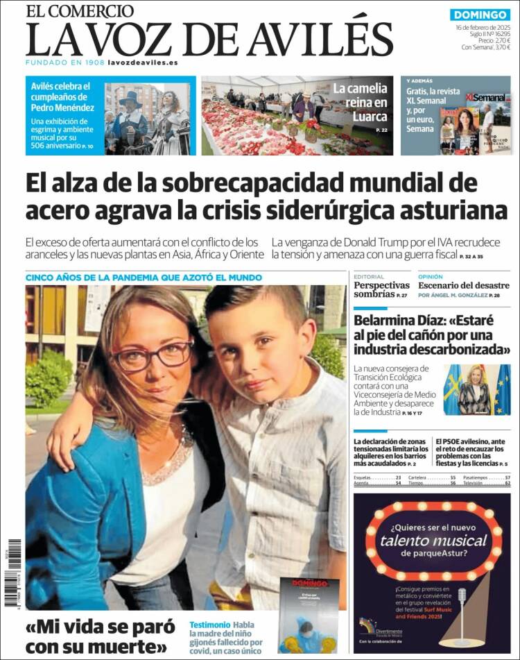 Portada de El Comercio - Avilés (Spain)