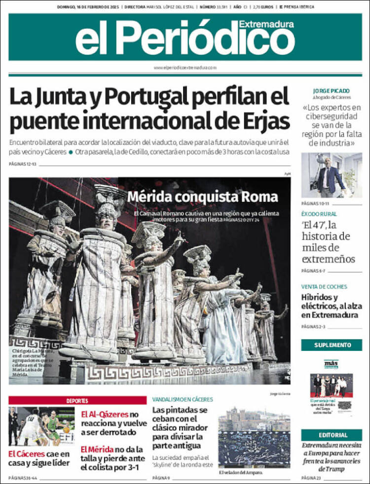 Portada de El Periódico de Extremadura (Spain)