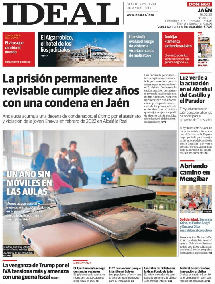 Portada de El Ideal de Jaén (España)