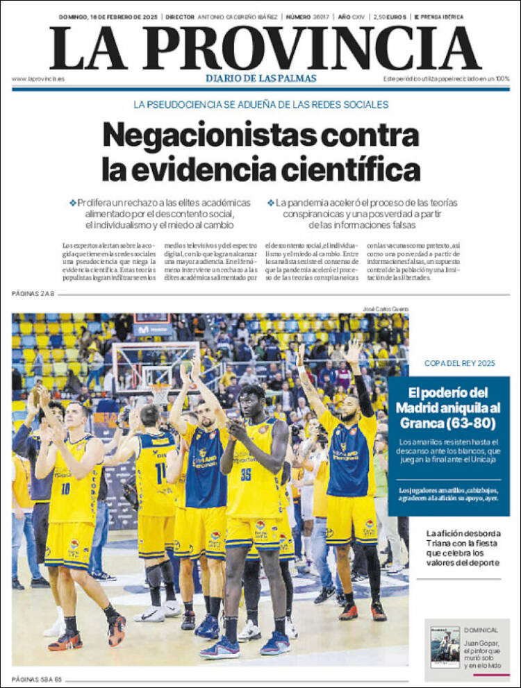 Portada de La Provincia (Spain)