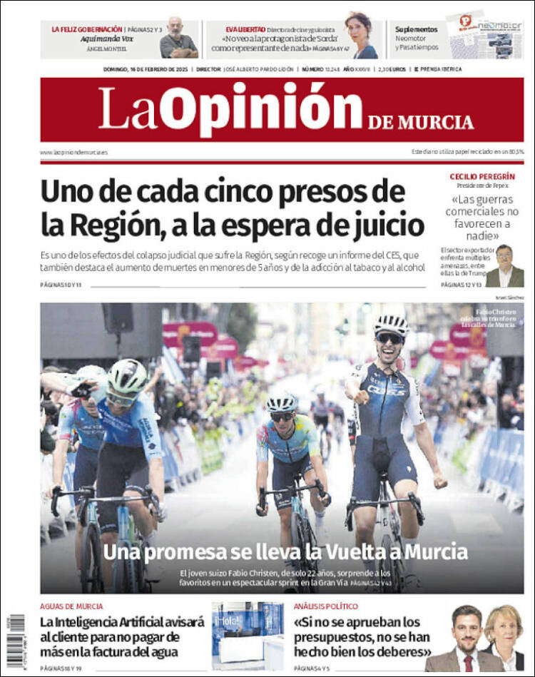 Portada de La Opinión de Murcia (Spain)