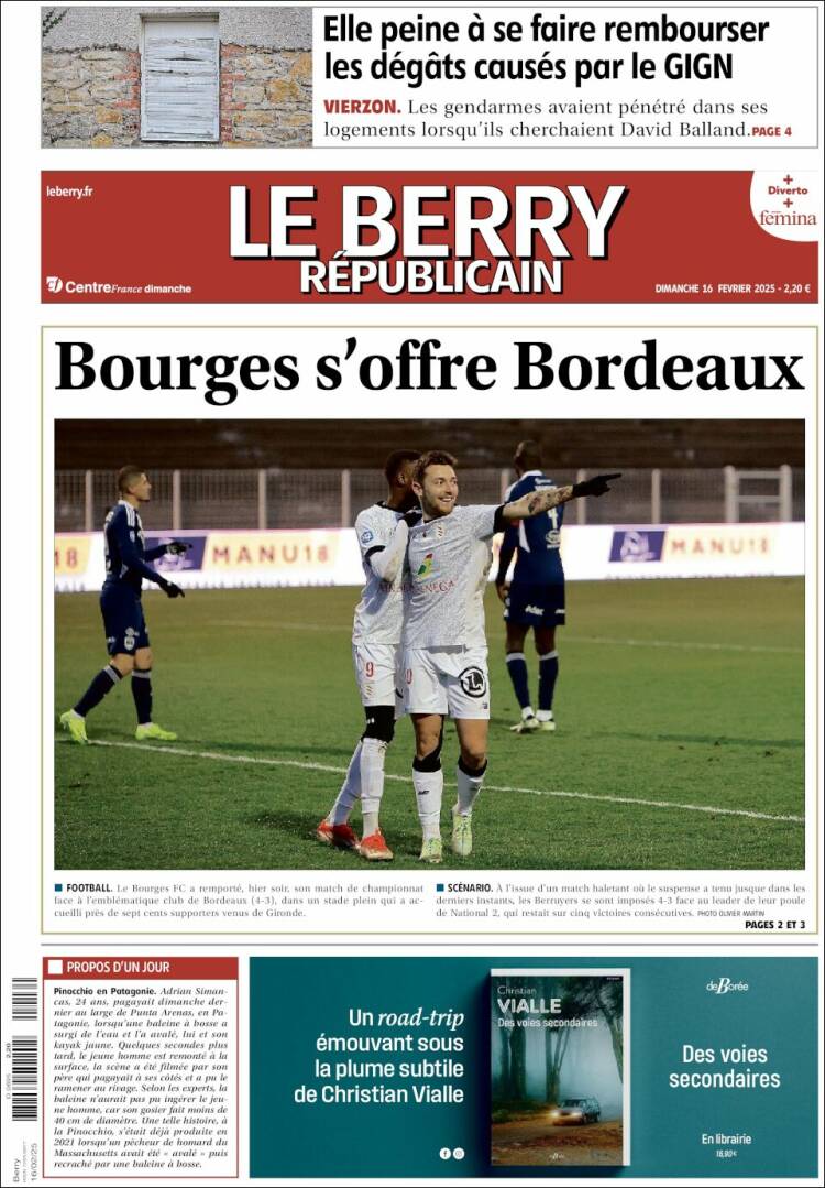 Portada de Berry Republicain (Francia)