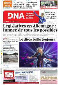 Portada de Les Dernières Nouvelles d'Alsace (Francia)