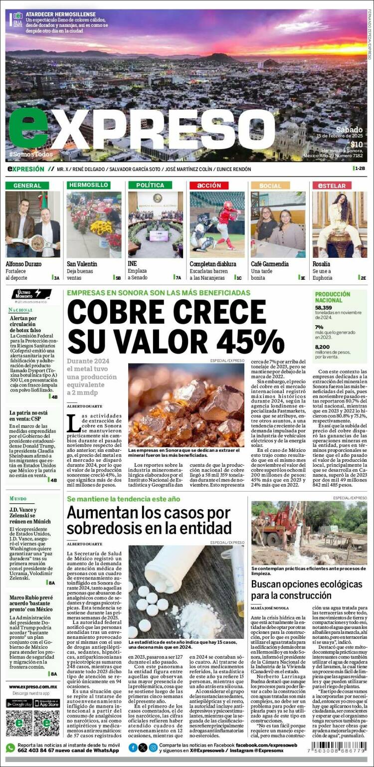 Portada de Expreso (Mexico)