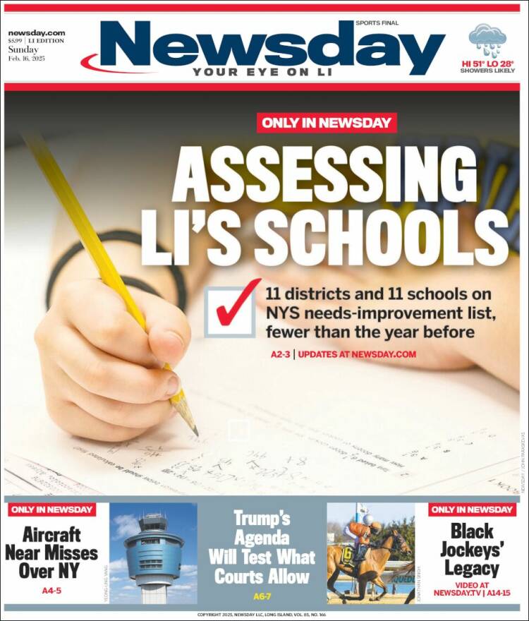 Portada de Newsday (USA)