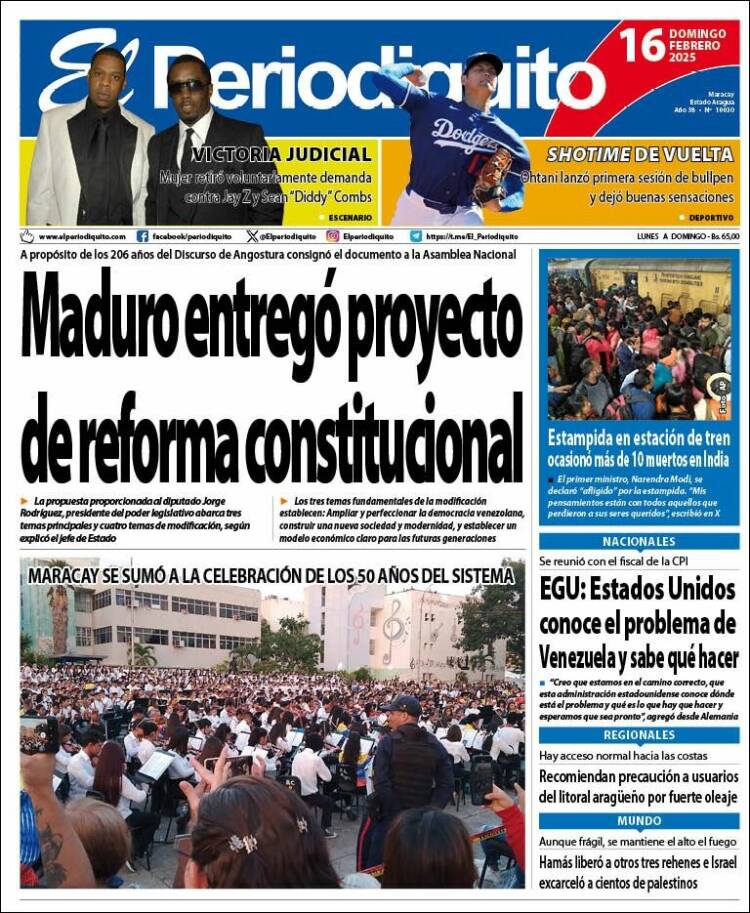 Portada de Periodiquito de Aragua (Venezuela)