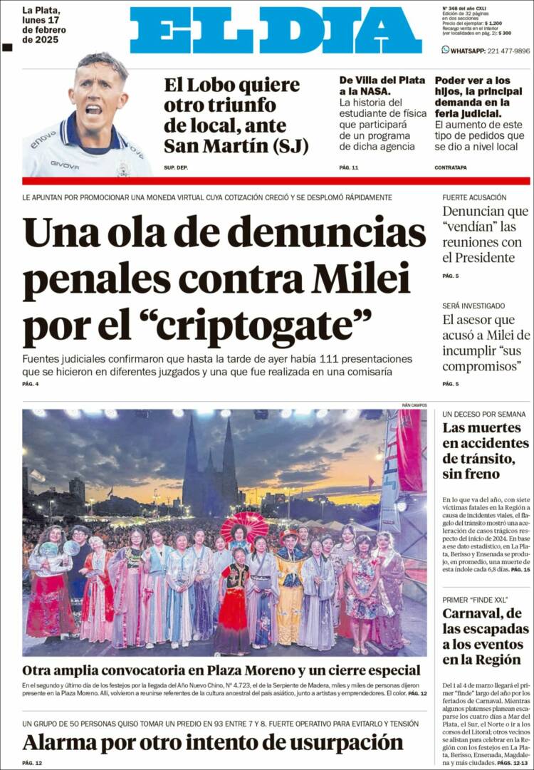 Portada de El Día de la Plata (Argentina)