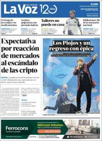 Portada de La Voz del Interior (Argentina)